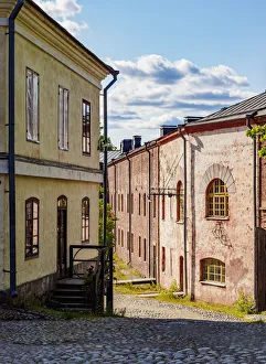 Cobbled Street Prints: Suomenlinna Fortress, UNESCO World Heritage Site, Helsinki, Uusimaa County, Finland