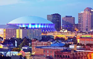 John Coletti Prints: The Superdome, a multi-purpose stadium and home to the New Orleans Saints football team