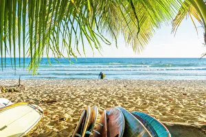 Images Dated 6th April 2023: Surf Boards on Drill Hall Beach, Barbados, Caribbean
