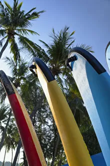 Images Dated 19th March 2020: Surfboards on Kata Noi Beach, Phuket, Thailand