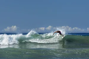 Activity Prints: Surfer in the Pacific, Playa Santa Teresa, Guanacaste, Costa Rica, Latin America