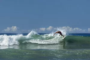 Activity Gallery: Surfer in the Pacific, Playa Santa Teresa, Guanacaste, Costa Rica, Latin America