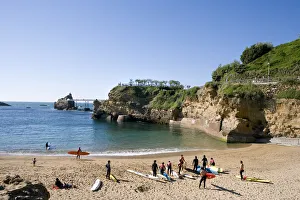 Biarritz Prints: Surfer, port Vieux, Biarritz, the Basque Provinces, France