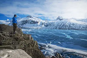 Svinafellsjokull in winter, Vatnajokull National Park, Iceland