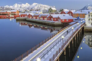 Deck Prints: Svollvaer Lofoten Islands Norway Europe