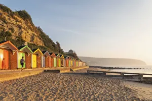 Beach Huts Prints: Swanage, Dorset, England, UK