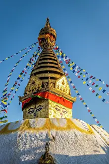 Temples Prints: Swayambunath temple (aka Monkey Temple), Kathmandu, Nepal