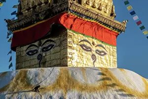 Swayambhunath Prints: Swayambunath temple (aka Monkey Temple), Kathmandu, Nepal