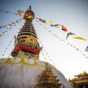 Temples Prints: Swayambunath temple (aka Monkey Temple), Kathmandu, Nepal