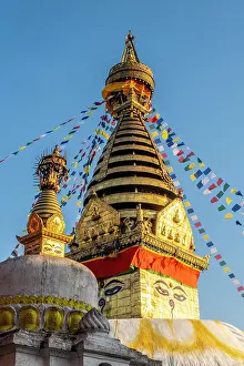 Swayambhunath Prints: Swayambunath temple (aka Monkey Temple), Kathmandu, Nepal