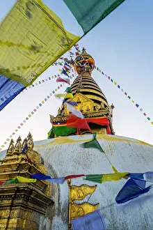 Temples Prints: Swayambunath temple (aka Monkey Temple), Kathmandu, Nepal