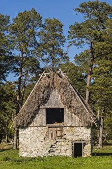 Faro Prints: Sweden, Faro Island, Broa, antique barn