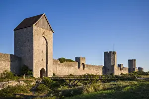 City Wall Prints: Sweden, Gotland Island, Visby, 12th century city wall, most complete midieval city wall