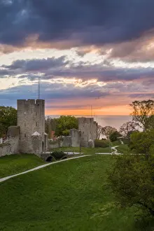 Sweden, Gotland Island, Visby, 12th century city wall, most complete midieval city wall