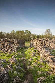Sweden, Oland Island, Ismantorp, ruins of Ismantorp fortress, Bronze Age fortified town