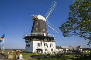 Large Prints: Sweden, Oland Island, Sandvik, Sandvikskvarn, large wooden windmill
