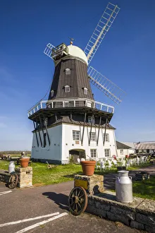 Images Dated 18th November 2019: Sweden, Oland Island, Sandvik, Sandvikskvarn, large wooden windmill