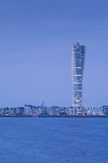 Sweden, Scania, Malmo, Turning Torso building, designed by architect Santisgo Calatrava