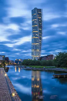 Sweden, Scania, Malmo, Turning Torso building, designed by architect Santisgo Calatrava