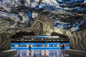 Sweden, Stockholm, Stockhom Underground Metro, Tekniska Hogskolan Station