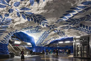 Sweden, Stockholm, Stockhom Underground Metro, T-Centralen Station