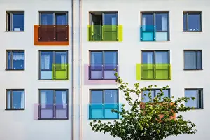 World Location Prints: Sweden, Vastmanland, Vasteras, new residential buildings of the Munkangen harborfront