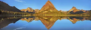 Swiftcurrent Lake Prints: Swiftcurrent Lake with reflection of Mount Grinnell - USA, Montana, Glacier National Park