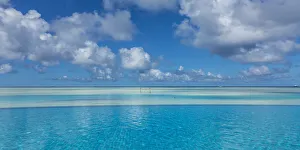 Beach Prints: Swimming pool on Anantara Dhigu resort, South Male Atoll, Maldives