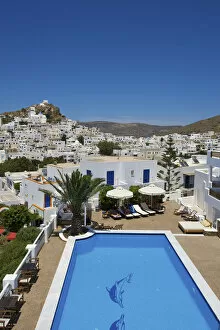 Images Dated 3rd July 2015: Swimming pool in Ios, Ios Island, Cyclades, Greece