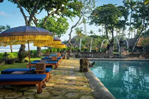 Pools Prints: Swimming pool at the Oberoi Hotel, Seminyak Beach, Bali, Indonesia