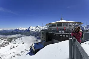 Images Dated 20th December 2010: Switzerland, Bernese Oberland, restaurant on top of Mt Schilthorn