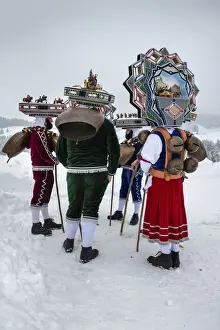 Festival Prints: Switzerland, Canton Appenzell, Silvesterchlaause regional customs