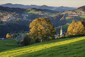 Switzerland, Canton Appenzell, view from Gupf