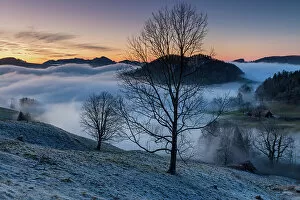 Above The Clouds Gallery: Switzerland, Canton of Basel Country, after sunset, near Langenbruck village