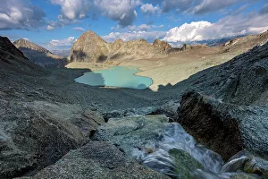 Canton Graubunden Prints: Switzerland, Canton Graubunden, Oberhalbstein, Julierpass, Piz Polaschin