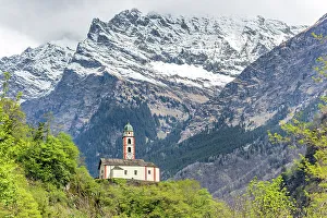 Canton Graubunden Prints: Switzerland, Canton Graubunden, Misox, Soazza, San Martino Church