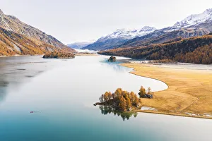 Sils Prints: Switzerland, Canton of the Grisons, Maloja region, Sils im Engadin / Segl