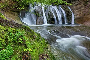Lucerne Prints: Switzerland, Canton Lucerne, waterfall