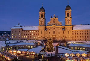 Images Dated 26th July 2022: Switzerland, Canton of Schwyz, Einsiedeln, Einsiedeln Abbey Benedictine monastery