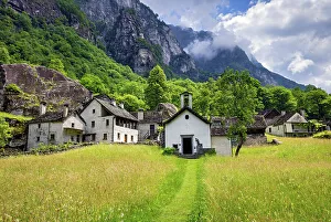 Ticino Prints: Switzerland, Canton Ticino, Bavonatal, Sabbione
