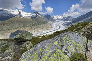 Images Dated 29th October 2021: Switzerland, Canton of Valais, Aletsch glacier