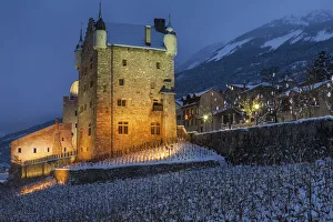 Images Dated 29th October 2021: Switzerland, Canton of Valais, Leuk village, castle