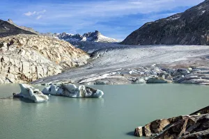 Images Dated 29th October 2021: Switzerland, Canton of Valais, Rhone glacier