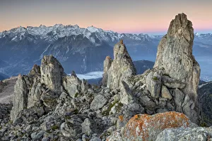 Images Dated 29th October 2021: Switzerland, Canton of Valais, Val de Bagnes valley, Pierre Avoi mountain