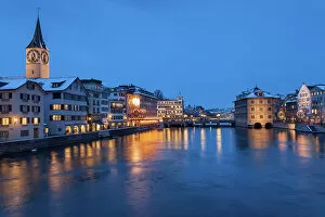 Images Dated 2nd September 2022: Switzerland, Canton Zurich, Zurich, Limmat river
