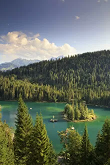 Switzerland, Graubunden, Flims, Lake Cauma (Caumasee)