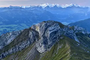 Range Prints: Switzerland, Lucerne, Mount Pilatus looking towards the Bernese Alps