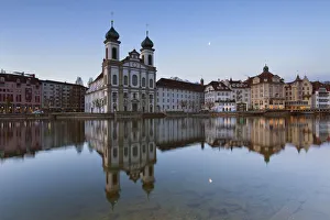 Luzern Prints: Switzerland, Lucerne at sunrise