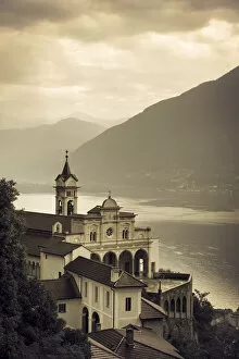 Switzerland, Ticino, Locarno, Madonna del Sasso Sanctuary