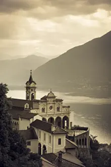 Ticino Prints: Switzerland, Ticino, Locarno, Madonna del Sasso Sanctuary